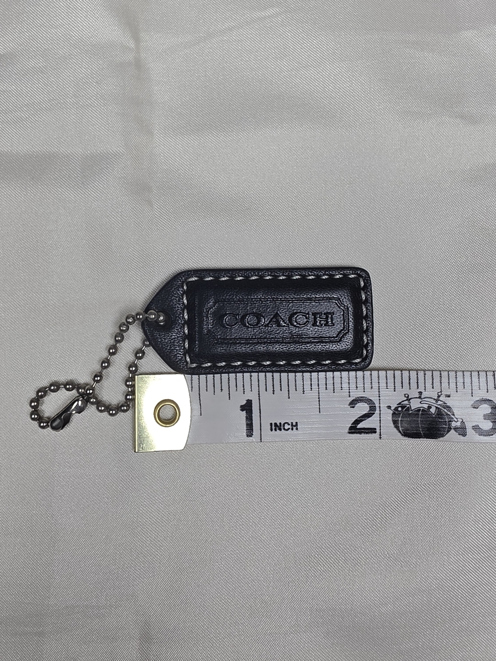 Coach Authentic Vintage Leather Hangtag Replacement Purse Charm Fob - Black